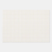 Linen Gingham Wrapping Paper Geschenkpapier Set (Vorderseite)