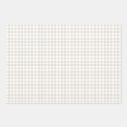 Linen Gingham Wrapping Paper Geschenkpapier Set (Vorderseite)