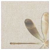 Linen Gold Dragonfly Muster Stoff (Nahaufnahme)