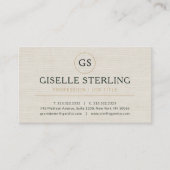 Linen Gold Luxury Minimalist Professional  Visitenkarte (Vorderseite)