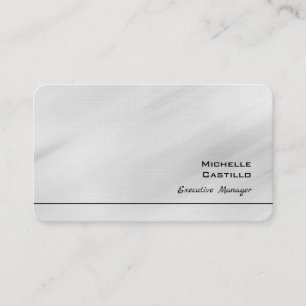 Linen Grau Schlicht Minimalistisch Visitenkarte