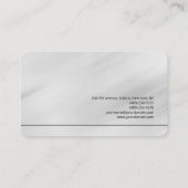 Linen Grau Schlicht Minimalistisch Visitenkarte (Rückseite)