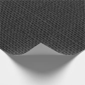 Linen Gray Black MinimalWedding Brautparty Geschenkpapier (Ecke)