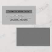 Linen Gray Elegante Beruflich Schlicht Moderne Visitenkarte (Vorne/Hinten)