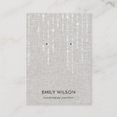 LINEN GRAY LIGHT STRINGS STUDIEREN EARRING DISPLAY VISITENKARTE (Vorderseite)