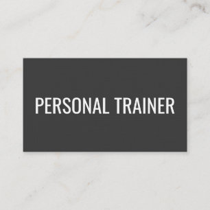Linen Gray Personal Trainer Fitness Minimalistisch Visitenkarte