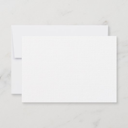 Linen Grey Wedding RSVP Response Reply Modern Card (Rückseite)