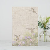 Linen Hummingbird Stationierung Briefpapier (Stehend Vorderseite)