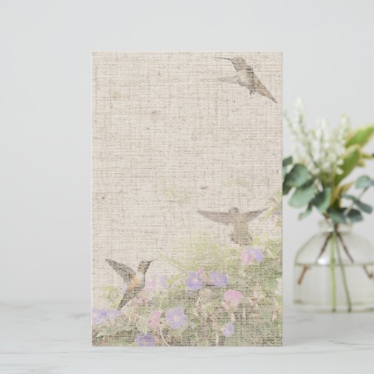 Linen Hummingbird Stationierung Briefpapier (Stehend Vorderseite)