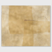 Linen Jute Cloth Burlap Rustic Gold Minimal Geschenkpapier (Flach)