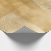 Linen Jute Cloth Burlap Rustic Gold Minimal Geschenkpapier (Ecke)