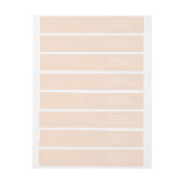 Linen Klasse Vollfarbe Rundum-Adressaufkleber (Bogen)