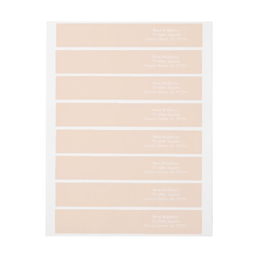 Linen Klasse Vollfarbe Rundum-Adressaufkleber (Bogen)