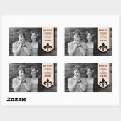 Linen Lilie Banner Save the Date Stickers (Blatt)