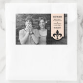 Linen Lilie Banner Save the Date Stickers (Tasche)