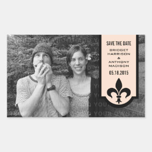 Linen Lilie Banner Save the Date Stickers