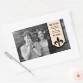 Linen Lilie Banner Save the Date Stickers (Umschlag)
