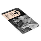 Linen Lilie Banner Speichern Sie das Date Magnet (Rechte Seite)
