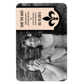 Linen Lilie Banner Speichern Sie das Date Magnet (Vertikal)