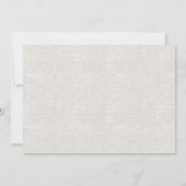 Linen Look Foto Abschluss Ankündigung (Rückseite)