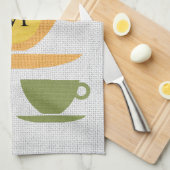 Linen Look Teacups Küchentücher (Viertel Falte)