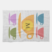 Linen Look Teacups Küchentücher (Horizontal)