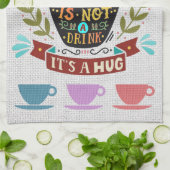 Linen Look Teacups Küchentücher (Gefaltet)