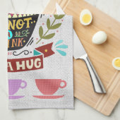 Linen Look Teacups Küchentücher (Viertel Falte)