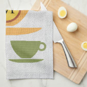 Linen Look Teacups Küchentücher (Viertel Falte)