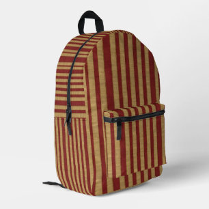 Linen Luxury Popular Burgundy Gold Collection Bedruckter Rucksack