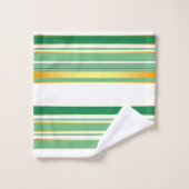 Linen Luxury populäre Green Gold Texture Collectio Badhandtuch Set (Waschlappen)