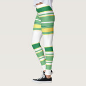 Linen Luxury populäre Green Gold Texture Collectio Leggings (Links)