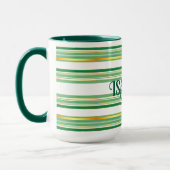 Linen Luxury populäre Green Gold Texture Collectio Tasse (Links)