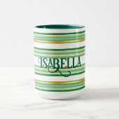 Linen Luxury populäre Green Gold Texture Collectio Tasse (Zentrum)