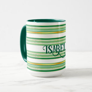 Linen Luxury populäre Green Gold Texture Collectio Tasse
