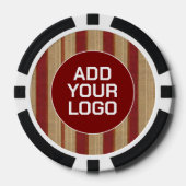 Linen Luxury Trendy Burgundy Gold Collection Pokerchips (Vorderseite)