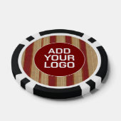 Linen Luxury Trendy Burgundy Gold Collection Pokerchips (Einzeln)