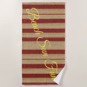 Linen Luxury Trendy Burgundy Gold Collection Strandtuch (Vorderseite)