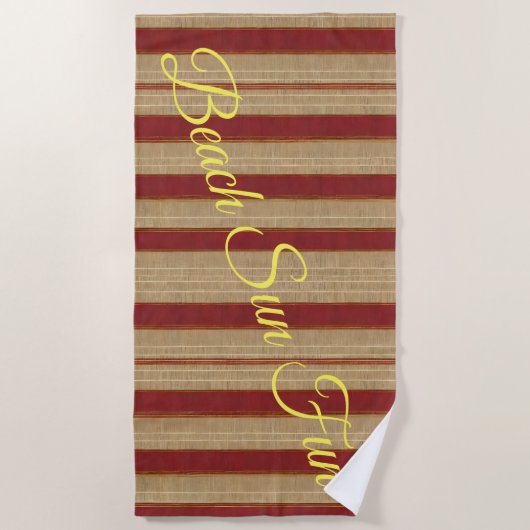 Linen Luxury Trendy Burgundy Gold Collection Strandtuch (Vorderseite)