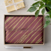 Linen Luxus Moderne Burgundy Gold Collection Seidenpapier (Geschenk)
