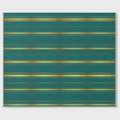 Linen Luxus moderne grüne Gold Texture Collection Geschenkpapier (Flach)