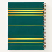 Linen Luxus moderne grüne Gold Texture Collection Notizblock (Rückseite)