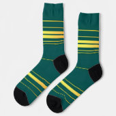Linen Luxus moderne grüne Gold Texture Collection Socken (Linkes Detail)