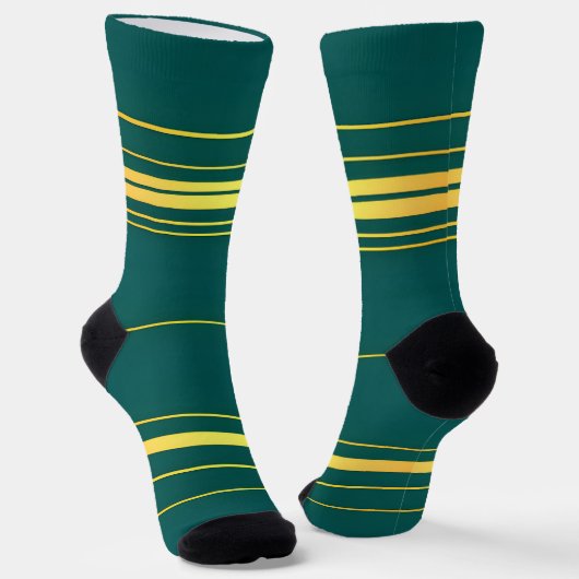 Linen Luxus moderne grüne Gold Texture Collection Socken (Gewinkelt)