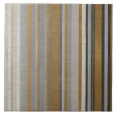 Linen Luxus Moderne Silver Gold Texture Collection Fliese (Vorderseite)