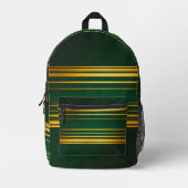 Linen Luxus Trendy Green Gold Texture Collection Bedruckter Rucksack (Vorderseite)