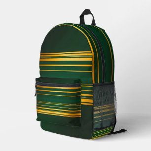 Linen Luxus Trendy Green Gold Texture Collection Bedruckter Rucksack