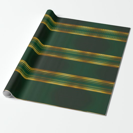 Linen Luxus Trendy Green Gold Texture Collection Geschenkpapier (Ungerollt)
