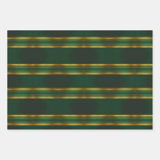 Linen Luxus Trendy Green Gold Texture Collection Geschenkpapier Set (Vorderseite 2)
