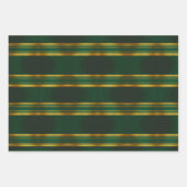 Linen Luxus Trendy Green Gold Texture Collection Geschenkpapier Set (Vorderseite)